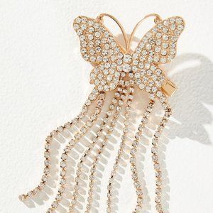 Anthropologie Crystal Butterfly Hair Clip Brand New w/Tags Gorgeous